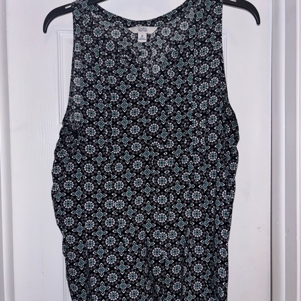 Croft & Barrow Black and White Patterned Blouse